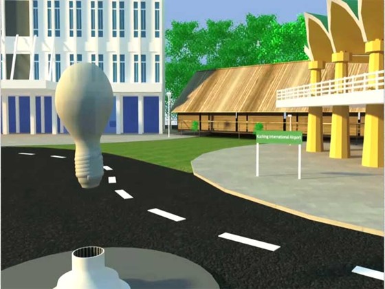 Kuching Waterfront : Adv to promote Swinburne Sarawak