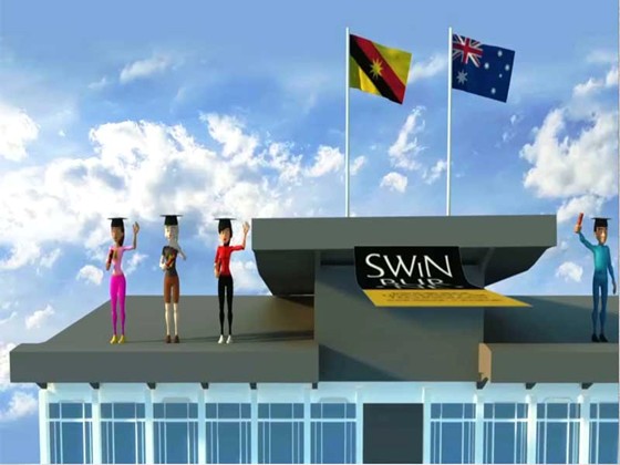 Kuching Waterfront : Adv to promote Swinburne Sarawak